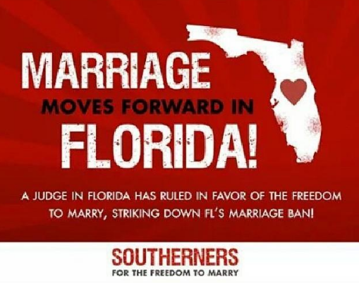 Florida Same Sex Marriage Ban Judge Strikes Ban Only For