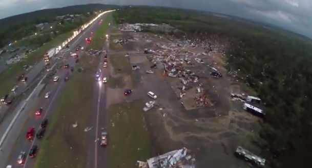 Aerial Shot Of The Damage From The Arkansas Tornadoes ?w=650
